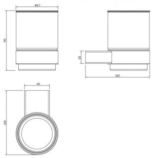 Держатель со стаканом Milacio Ultra MCU.961.GD брашированное золото